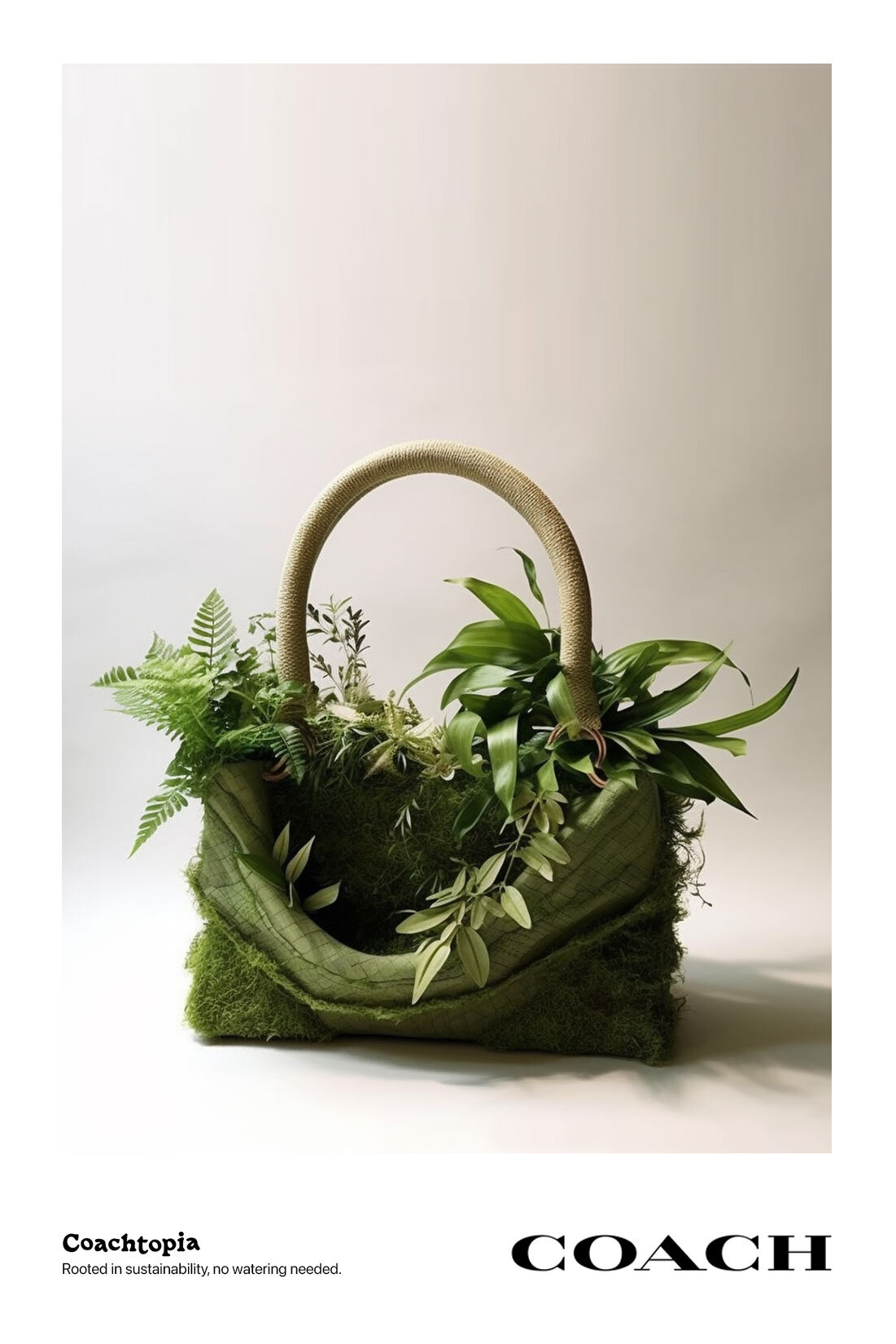 Coach Bag with Natural Elements